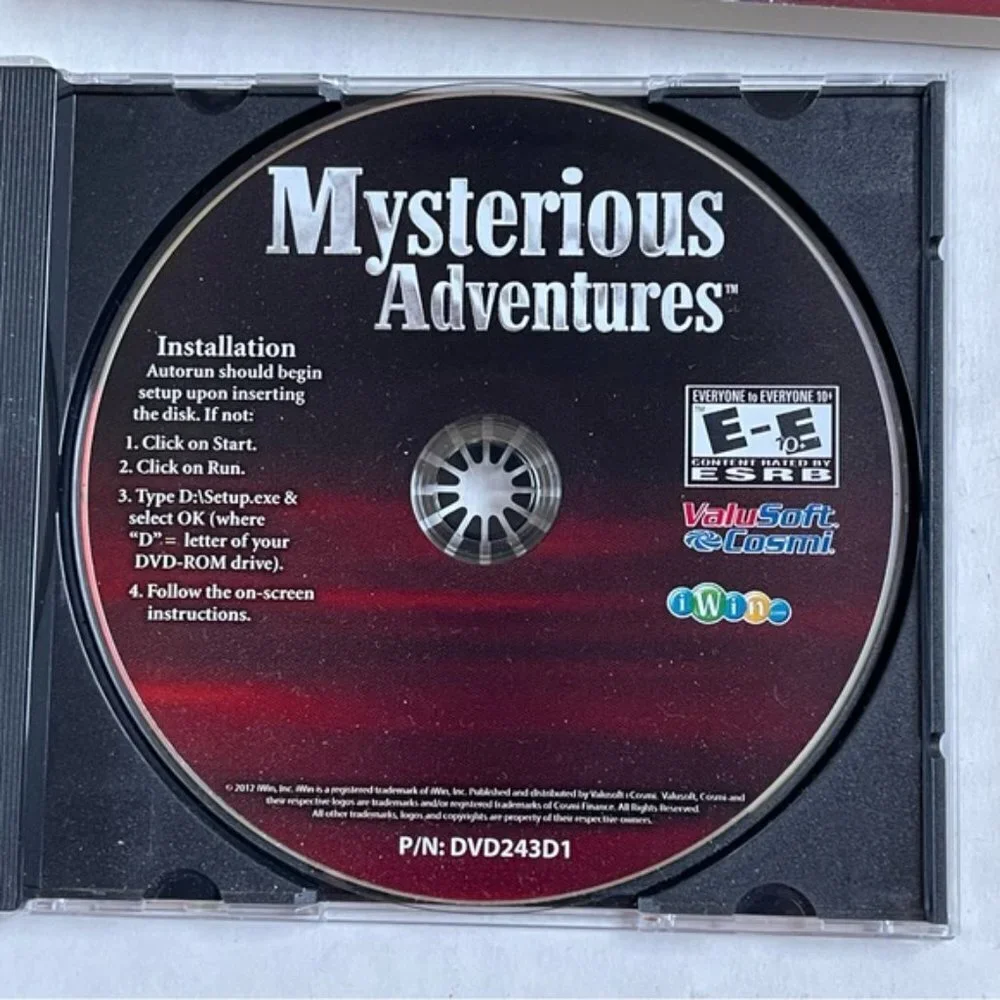 Mysterious Adventures 16 Games PC Games CD ROM E Everyone ESRB iWin Games 2012